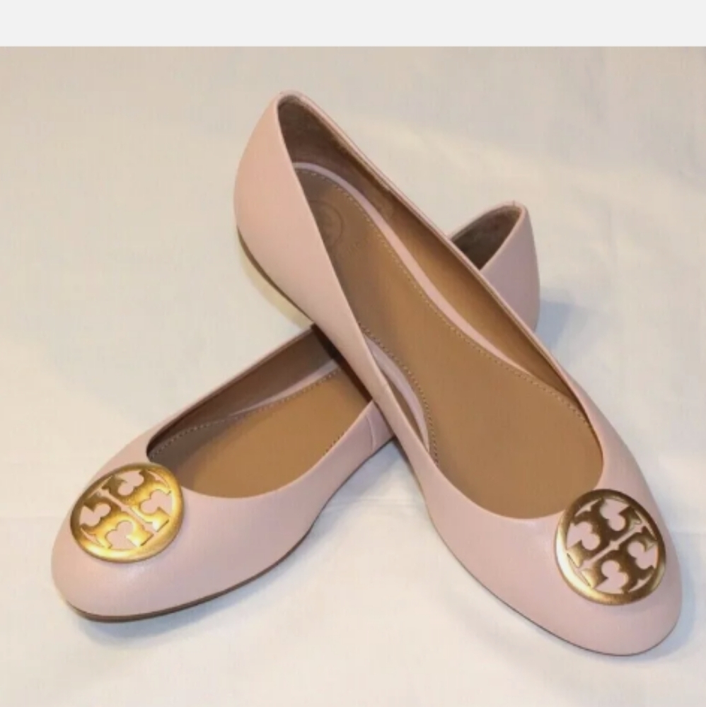 Leather TORY BURCH Sea Shell Pink BENTON flats